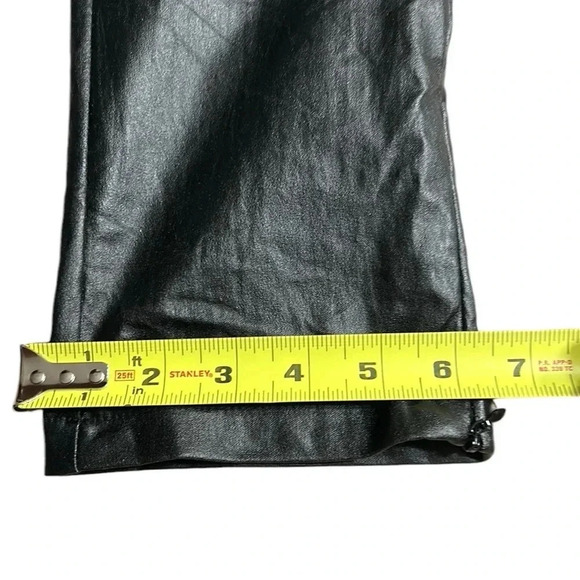 Princess Polly faux leather pants,women size 8, black,zipper,stretchy,party,goth - Picture 12 of 15